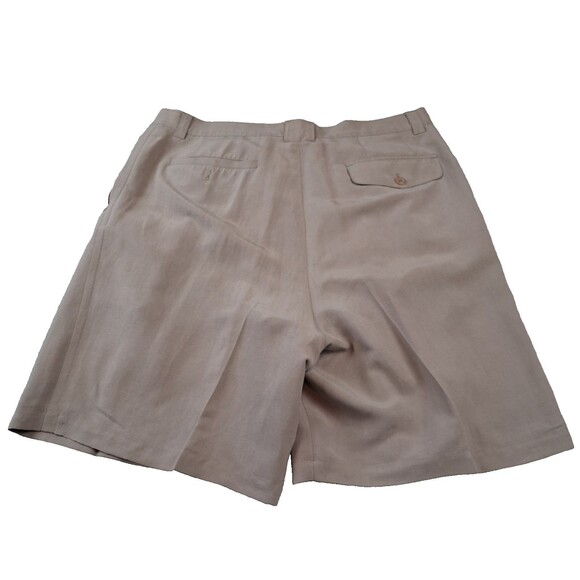 Cumran Men’s Silk Linen Shorts Size 36 Pleated Lightweight Dress Shorts - Picture 2 of 11